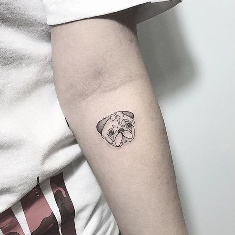 The 23 Minimalist Pug Tattoo Designs Pug Tattoo Ideas, Any Tattoo, French Bulldog Tattoo, Pug Tattoo, Tattoo Appointment, Minimalist Tattoo Ideas, Bulldog Tattoo, Tattoos For Dog Lovers, Top Tattoos