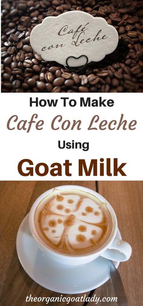 How To Make Cafe Con Leche Using Goat Milk - The Organic Goat Lady Homestead Recipes, Goat Milk Recipes, Goat Recipes, Milk Dessert, Creamer Recipe, Love Cafe, Healthy Coffee, Vanilla Coffee, How To Make Coffee