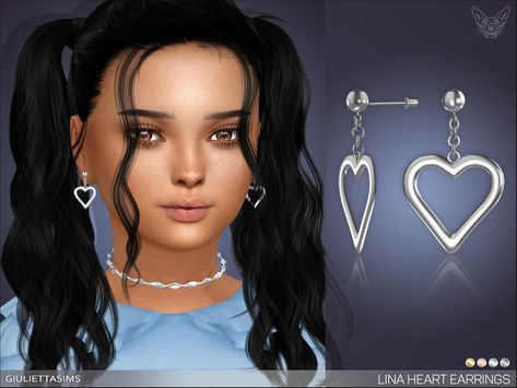 Toddler Earrings, Los Sims 4 Mods, Sims 4 Toddler Clothes, Earrings For Kids, Mod Earrings, Sims 4 Black Hair, Sims 4 Cc Download, Sims 4 Studio, Free Sims 4