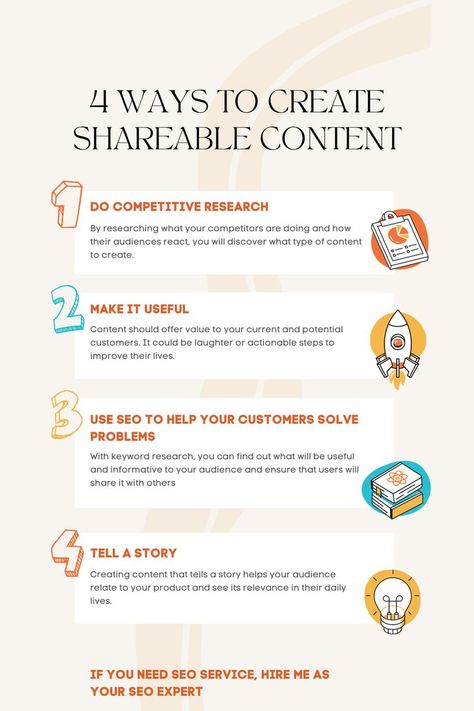 4 Ways To Create Shareable Content | Digital marketing Service | SEO Expert Content Marketing Tools, Content Marketing Plan, Free Seo Tools, Branding Business, Keyword Research, Informational Writing, Beginning Writing, Hustle Ideas, Content Marketing Strategy