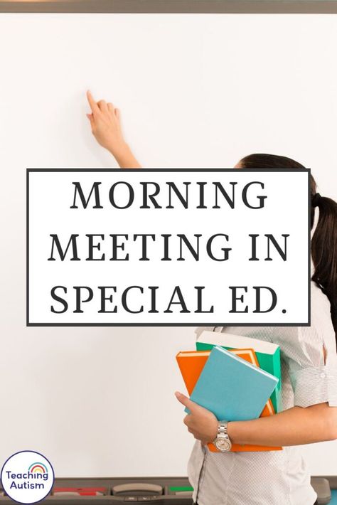 Today I’m sharing what my successful morning meeting in special education looks like. When I first started.. I hated morning meeting. It was so boring and I just couldn’t get into it. But over the years, we developed an amazing morning meeting routine that us staff AND students looked forward to every single day. And now I’m sharing the secret sauce with you too! Let’s start right at the beginning. Because a few years ago, I visited a cl Morning Meeting Special Education, Morning Meeting Routine, Sharing The Secret, Special Needs Teaching, Morning Meeting Activities, Class Meetings, Morning Activities, Preschool Special Education, High School Classroom