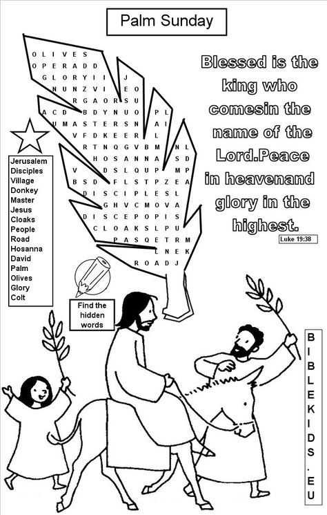 Sunday Coloring Pages, Sunday School Palm Sunday, Palm Sunday Activities, Palm Sunday Crafts, Easter Sunday School, Bible Activities For Kids, Sunday School Kids, Easter Story, Bible Crafts For Kids