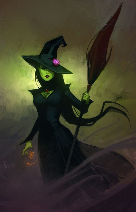 DeviantArt Mason Pant, Power Pants, Dark Academia Aesthetic Fashion, Witch Pictures, Wicked Musical, Evil Witch, A Broom, Halloween Painting, Witch Art