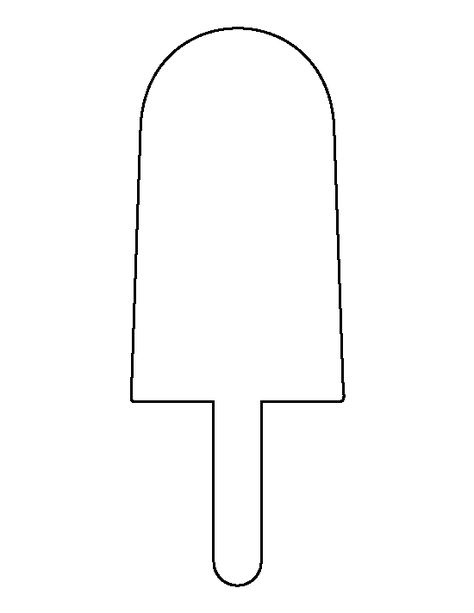 Popsicle pattern. Use the printable outline for crafts, creating stencils, scrapbooking, and more. Free PDF template to download and print at http://patternuniverse.com/download/popsicle-pattern/ P Is For Popsicle Craft, Popcical Craft, Popsicle Crafts For Preschoolers, Popsicle Template, Popsicle Craft, Printable Ice Cream Template, Popsicle Drawing, Popsicle Template Free Printable, Popsicle Printable