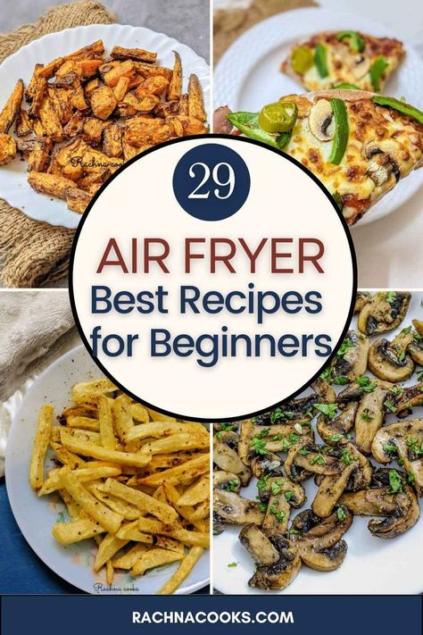 These are must try air fryer recipes for beginners. Quick and easy to do, really useful for all newbies. These recipes include vegan, vegetarian, chicken, low carb and seafood. You will find snacks, dinner, appetizers, dessert, breakfast and lunch air fryer recipes here. Yet, they are all a breeze to make. Lunch Air Fryer, Air Fryer Recipes For Beginners, Chicken Low Carb, Snacks Dinner, Easy Air Fryer Recipes, New Air Fryer Recipes, Air Fryer Recipes Snacks, Air Fryer Cooking Times, Cooks Air Fryer