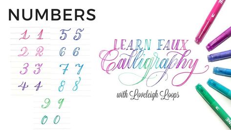 Get these printable worksheets in our FREE online course! : https://loveleighloops.teachable.com/p/faux-real-calligraphy Instagram: http://instagram.com/loveleighloops Website: http://loveleighloops.com Online courses: https://loveleighloops.teachable.com/courses/ source The post How to Write the Numbers in Faux Calligraphy appeared first on PaintingTube. Faux Calligraphy Numbers, Calligraphy Numbers, Fancy Fonts Alphabet, Fake Calligraphy, Dot Journaling, Fancy Calligraphy, Bujo Lettering, Basic Calligraphy, Different Lettering Styles