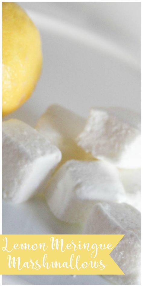 Lemon Meringue Marshmallows - Everyday Party Magazine Meringue Marshmallow, Marshmallow Flavors, Macarons Birthday, Homemade Marshmallow Recipe, Pop Ideas, Recipes With Marshmallows, Push Pop, Homemade Marshmallows, Bread Appetizers