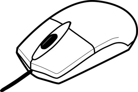 PublicDomainVectors.org-Computer mouse vector image Pc Drawing, Mouse Sketch, Computer Drawing, Mickey Mouse Coloring Pages, Mouse Illustration, Coloring Worksheets, Mouse Drawing, Mouse Color, Pc Mouse