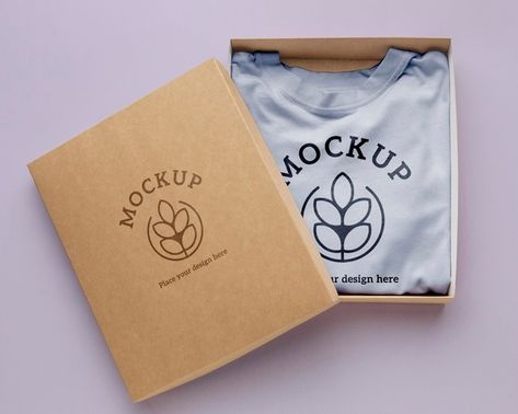 Ecological t-shirt packaging mockup | Free Psd #Freepik #freepsd #mockup #price-tag #t-shirt #clothes Packaging Mockup Free Psd, Business And Advertising, Graphic Design Mockup, Mockup Logo, T Shirt Branca, Tshirt Packaging, Shirt Packaging, Clothing Packaging, Eco Packaging