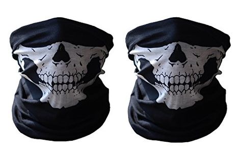 Meta-U 2pcs Stretchable Tubular Skull Face Mask Motorcycl... https://www.amazon.co.uk/dp/B00KMIJDP8/ref=cm_sw_r_pi_dp_x_eokeAbKZFZDNX Arm Sling, Motorcycle Camping Gear, Skull Face Mask, Helmet Liner, Bandana Headband, Skull Mask, Black Seamless, Skull Face, Snowboards