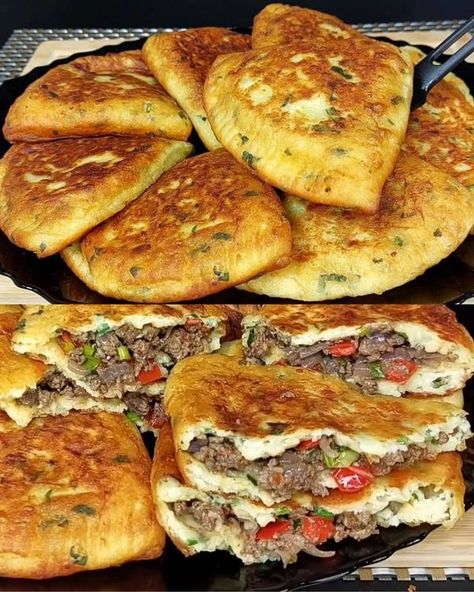 Meat Potatoes Dinners, Savory Pastries, Breaded Steak, Potatoes And Cheese, Italian Potatoes, Meat Pie Recipe, Creamed Beef, Chicken Cake, Hearty Snacks