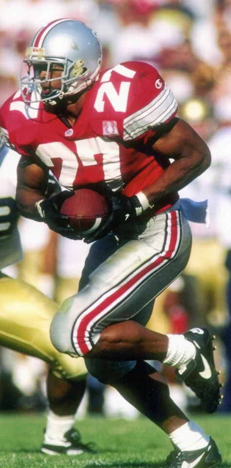 Eddie George #27 } **************** Ohio State Football } #Buckeyes #GoBucks… Osu Buckeyes Football, Eddie George, Buckeye Baby, Osu Football, College Football Players, Buckeye Nation, Ohio State Buckeyes Football, Osu Buckeyes, Heisman Trophy