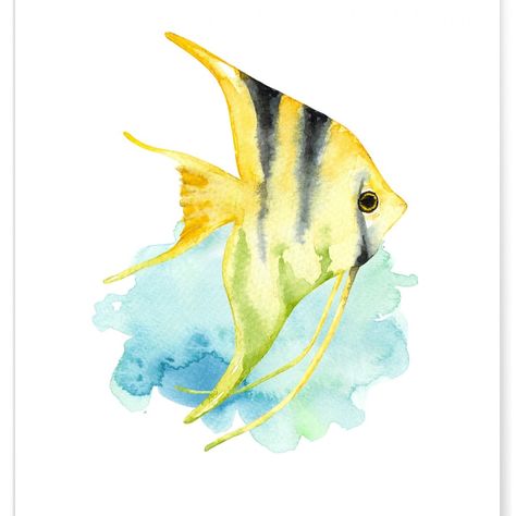 Watercolor Fish Simple, Fish Watercolor, Watercolor Fish, Fish Swimming, Fish Painting, Watercolor Ideas, Tropical Fish, Watercolor Paintings, Fish