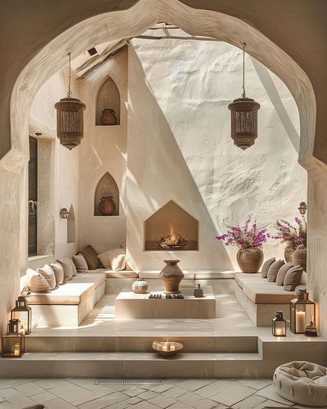 Moroccan Style Interior, Riad Marrakech, Luxury Mansions Interior, House Wall Design, Mud House, Spa Rooms, Moroccan Interiors, Interior Design Guide, Architecture Model House