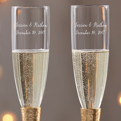 Gold Champagne Flutes, Wedding Toasting Glasses, Bride And Groom Glasses, Personalized Champagne Flutes, Wedding Champagne, Champagne Flute Set, Wedding Toasts, Engraved Wedding, Flute Glass