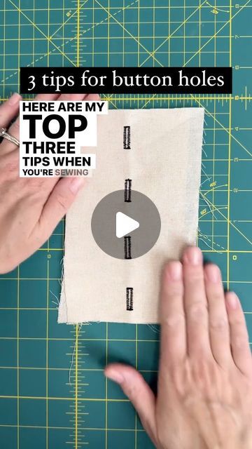 Lorenza Hallahan on Instagram: "3 tips for buttons holes:
.
1. Measure and mark your button holes on your garment before sewing them.
.
2. Always sew button holes through two layers of fabric with interfacing or stabiliser between the layers of fabric.
.
3. If your machine does one or two button holes perfectly then starts going off course and forgetting it’s doing button holes try resetting the machine to straight stitch back to button hole stitch each time you sew a new button hole.
.
4. I know I said 3 tips.. but here’s a bonus one. If you’re going to use an unpicker or seam ripper to cut open your button hole PLEASE put a pin there to reduce the chance of destroying your garment. Or even better buy a button hole cutter. They come in different sizes and offer a clean professional cut.
. How To Sew Button Holes, Sewing Button Holes, Sew Button, Diy Beeswax Wrap, Button Hole Stitch, Thread Holder, Broken Zipper, Sewing Scissors, Techniques Couture