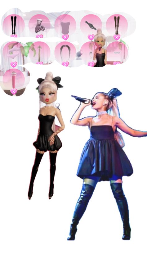 How to make Ariana grande in dti Ariana Grande Dress, Ariana Grande, Dress To Impress, Celebrities, Dresses