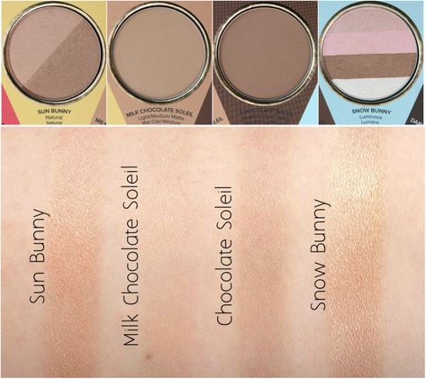 Too Faced The Little Black Book of Bronzers: Review and Swatches Nyx Bronzer, Erika Costell, Too Faced Chocolate, Lip Color Makeup, Too Faced Bronzer, Matte Bronzer, Color Makeup, Braids With Curls, Affordable Makeup