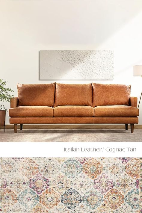 Full Grain Leather Sofa, Tan Sofas, Inspiring Outdoor Spaces, Top Grain Leather Sofa, Poly & Bark, Leather Couch, Top Grain Leather, Leather Sofa, Full Grain Leather