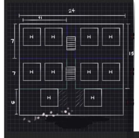 Animal Crossing Village Layout, Animal Crossing Tiered Neighborhood, Acnh Tenji Blocks, Acnh Neighborhoods Design, Animal Crossing Building Size, Acnh Neighborhoods Layouts City, Acnh Driveway, Acnh City Layout, Neighborhood Animal Crossing Layout