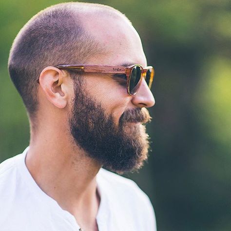 Beard Goals   #tmbr #beard #beardlife #beardgang @ashleebrookephoto Bald Head With Beard, Shaved Head With Beard, Haircuts For Balding Men, Balding Mens Hairstyles, Face Goals, High And Tight Haircut, Short Hair With Beard, Bald Men With Beards, Bald Men Style