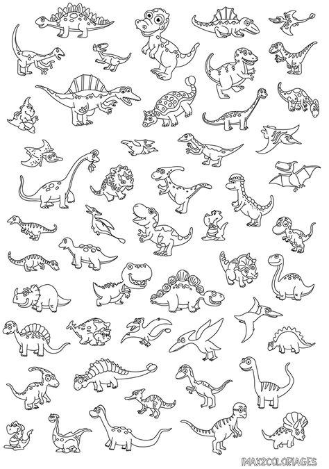 50 dinosaures Rigolo                                                                                                                                                      Plus Dinosaurs Preschool, Dinosaur Tattoos, Dinosaur Images, Dinosaur Drawing, Dinosaur Activities, Dinosaur Crafts, Dinosaur Coloring Pages, Dinosaur Coloring, Dinosaur Art