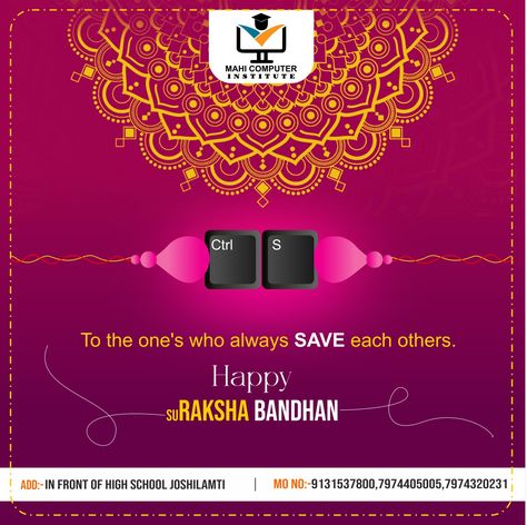 Mahi Computer Institute Creative ads by esh kumar sahu , Social media design post , Computer Creative Ads, Happy Rakshabandhan, Festival Creative, Computers Ads Rakshabandhan Social Media Post, Rakshabandhan Creative Post, Rakhi Creative Ads, Rakshabandhan Creative Ads, Rakshabandhan Post, Happy Rakshabandhan Creative, Social Media Design Creative, Social Media Design Post, Rakhi Greetings