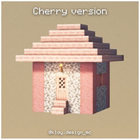 KlayDesign • Minecraft Builder | Here’s another cherry village revamp! I personally love how this turned out! What do you think about them? Let me know 💬 @minecraft we… | Instagram Cherry Wood Pallet Minecraft, Mc Cherry Blossom Builds, Cherry Minecraft Ideas, Cherry Village Minecraft, Minecraft Cherry Blossom Village, Cherry Blossom Village Minecraft, Minecraft House Decor, Sakura House, Minecraft Decor