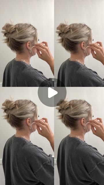 6,253 likes, 98 comments - bleachblondehoney el August 26, 2024: "elevate your messy bun❤️‍🔥❤️‍🔥 #easyhairstyles #shorthairideas #quickupdo #hairhacks". Easy Messy Bun For Short Hair, Messy Bun Tutorial For Short Hair, Short Hairstyles Updo, Bun For Short Hair, Messy Bun For Short Hair, Hairstyles For Beach, Short Hair Updo Tutorial, Messy Bun Tutorial, Pool Hairstyle Ideas