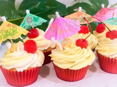 Dole Whip Cupcakes Recipe using Foodstirs cake mix! Dole Whip Cupcakes, Retirement Cupcakes, Whipped Frosting, Vanilla Cake Mixes, Yellow Foods, Dole Whip, Cupcakes Recipe, Ingredient Substitutions, Box Cake Mix