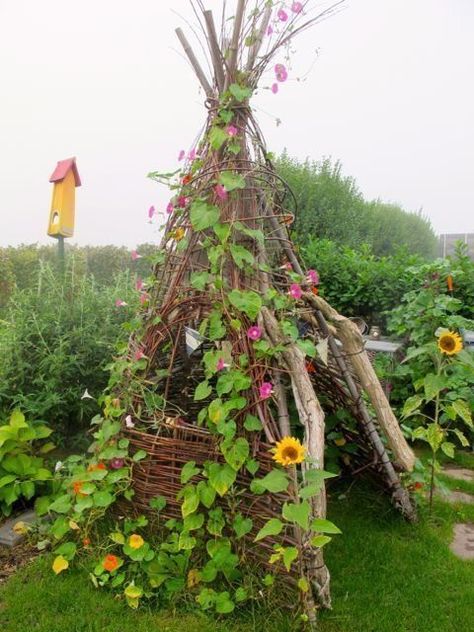 Garden Tipi, Flowers Growing, Children's Garden, Garden Types, School Garden, Have Inspiration, Healthy Garden, Garden Care, Cool Ideas