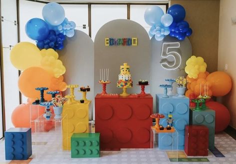 Lego Party Decorations, Birthday Organizer, Lego Themed Party, Lego Decorations, Candy Land Birthday Party, Ninjago Party, Toddler Birthday Party, Candyland Birthday, Lego Birthday Party