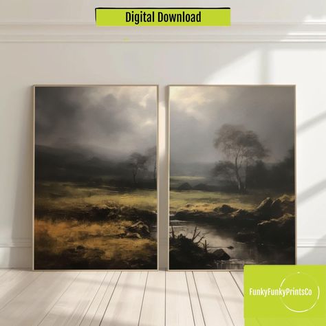 Unmissable! Check out this Moody Landscape Art Printable | Dark Wall Decor, Modern Aesthetic, Unique Home Office Art, Digital Download, Moody Decor only at $6.25. #PrintableArtPrint #MoodyDecorPrint #DigitalDownloadArt #DarkWallDecor #ModernWallArt #MoodyLandscapeArt #DarkAestheticPrint #ArtForHome #LandscapeWallArt #DigitalLandscape Dark Wall Decor, Unique Home Office, Moody Landscape, Home Office Art, Moody Decor, Dark Landscape, Wall Decor Modern, Dark Wall, Printable Art Prints