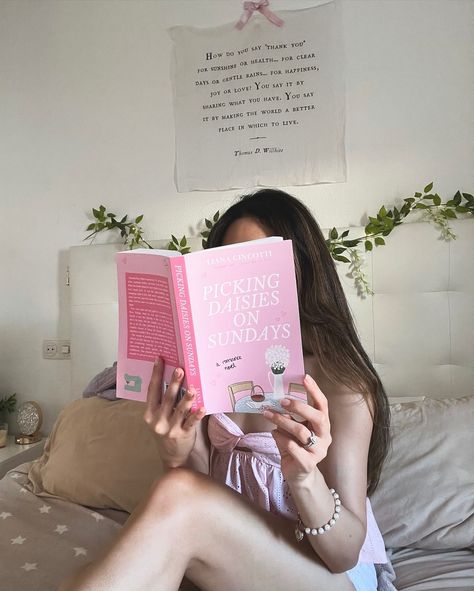 “She lives in between the pinks and yellows of the world where a beautiful color is unknown to others” 🌸🌼 my newest summer book obsession @lianacincotti 🫶🏻 Slice Of Life Books, Pink Books Aesthetic, Yellow And Pink Aesthetic, Pink Book Aesthetic, Pink 2025, Vision Board Books, Libros Aesthetic, A Little Life Book, Girls Reading