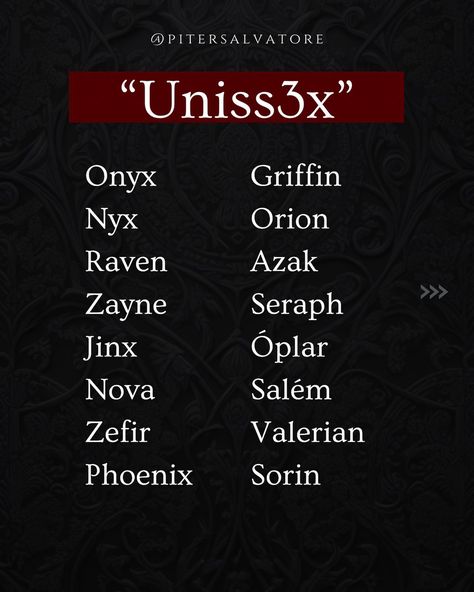NOMES GÓTICOS PARA SE INSPIRAR ✨🖤 Esses dias tava pensando comigo mesmo que alguns nomes carregam forte conotação gótica, trevosa, dark.... E então resolvi fazer uma lista. Ta aí o resultado 🫶 Usem como quiserem 🙌 💬Qual deles é o seu preferido? Dark Names, Japanese Names And Meanings, Best Character Names, Rp Ideas, True Love Stories, Japanese Names, Fantasy Novel, March 30, Character Names
