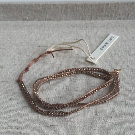 20.5 " Long. Never Worn. Chan Luu Leather Wrap Mini Triple Wrap Bracelet. With 14k Gold Plated Sterling Silver Nugget Beads. Triple Wrap Bracelet, Chan Luu, Leather Wraps, Gold Plated Sterling Silver, Brown Gold, Womens Jewelry Bracelets, Wrap Bracelet, Leather Bracelet, Gold Plate