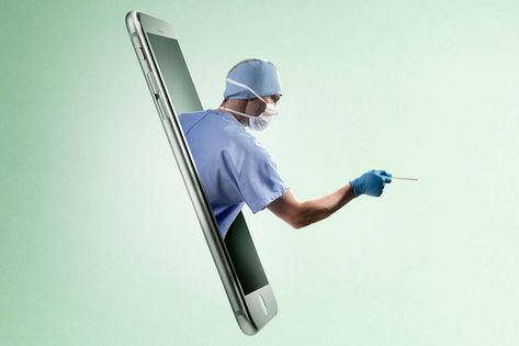 Doctors are linking up with patients by phone, email and webcam. But some critics question... Medical Creative Ads, Marketing Principles, Medical Advertising, Health Ads, Online Doctor, Digital Health, Health App, Technology Trends, Medical Information