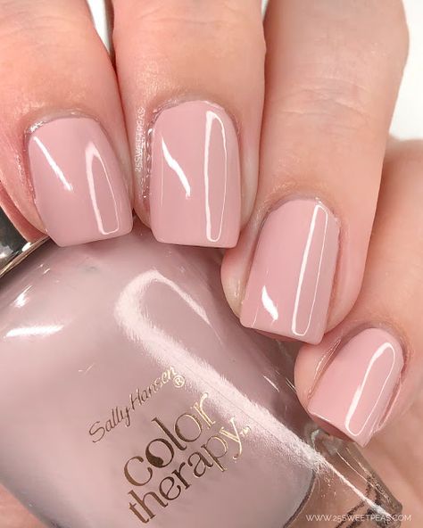 Sally Hansen Color Therapy, Soft Nail, Blush Pink Nails, Nail Boutique, Sally Hansen Nail Polish, Cute Nail Colors, Polished Nails, Sally Hansen Nails, Nude Nail Polish