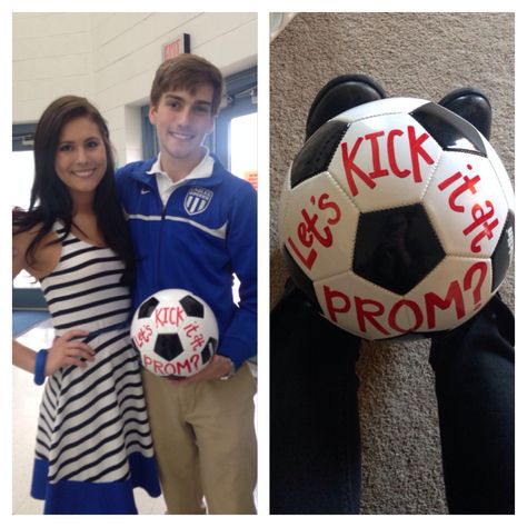 Soccer promposal! Prom Posals, Soccer Promposal, Cute Hoco Proposals, Prom Invites, Formal Proposals, Cute Promposals, Dance Proposals, Cute Homecoming Proposals, Prom Proposals