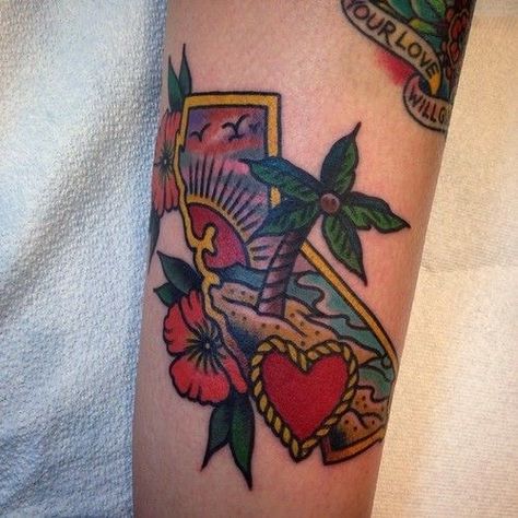 Orange County Tattoo, County Tattoo, Torch Tattoo, California Tattoo, Awesome Tattoo, Star Tattoo, American Tattoos, Traditional Ink, Awesome Tattoos