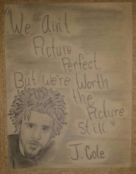 J Cole Drawing Pencil, J Cole Painting Canvases, J Cole Painting, J Cole Inspired Tattoo, J Cole Drawing, J.cole Art, Cole Drawing, Portrait Pencil Sketch, Dope Sketches