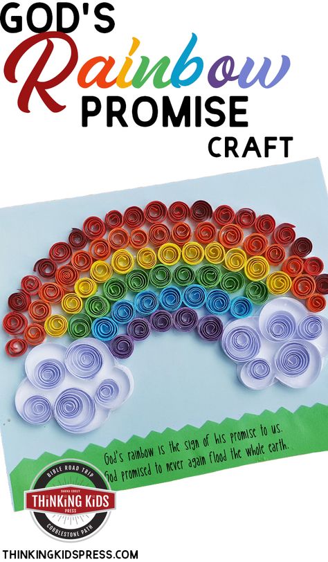 God's Rainbow Promise Craft The rainbow is a sign of God's promise to all creatures. Teach kids about the rainbow promise from God with a fun God's rainbow promise craft. God's Rainbow, Biblical Homeschooling, Rainbow Promise, Promise Day, Homeschool Tips, God's Promise, Bible Crafts For Kids, Homeschooling Ideas, Rainbow Crafts