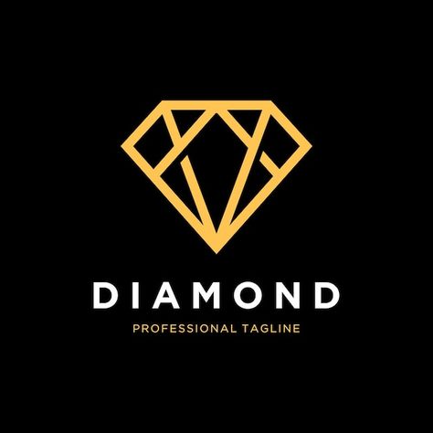 Diamond logo template | Premium Vector #Freepik #vector #background Diamond Company Logo, Diamond Logo Design, Rocket Logo, Logo Diamond, Empire Logo, Dance Logo, Rockets Logo, Chocolate Logo, Diamond Vector