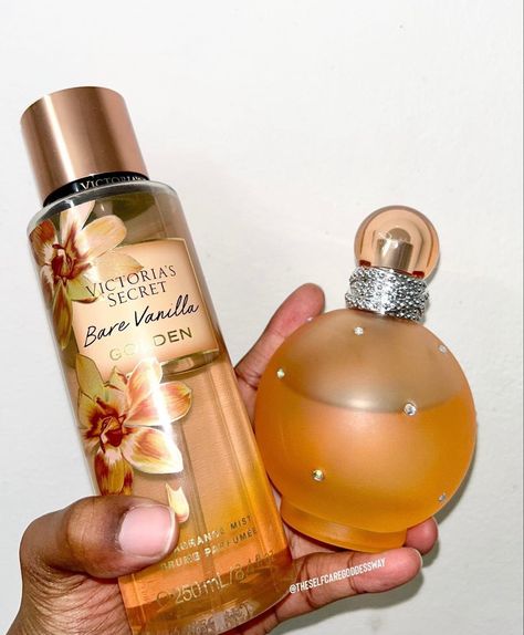 Bare Vanilla Golden, Vs Bare Vanilla, Britney Spears Fantasy Perfume, Britney Spears Perfume, Layering Combos, Fantasy Perfume, Bare Vanilla, Feminine Products, Bath N Body Works