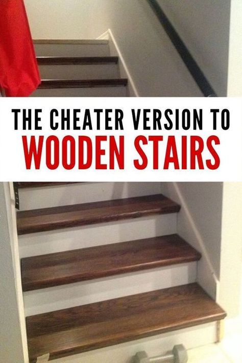 Diy Stairs Makeover, Redo Stairs, Stairs Makeover Ideas, Diy Staircase Makeover, Stair Renovation, Stairs Renovation, Stair Makeover, Diy Staircase, Stairs Makeover