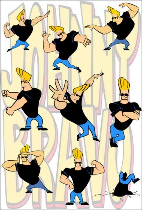 Johnny Bravo Johnny Bravo, 90s Cartoons, Saturday Morning Cartoons, 90s Cartoon, 90s Childhood, Cartoon Tattoos, Good Cartoons, Character Poses, Old Cartoons