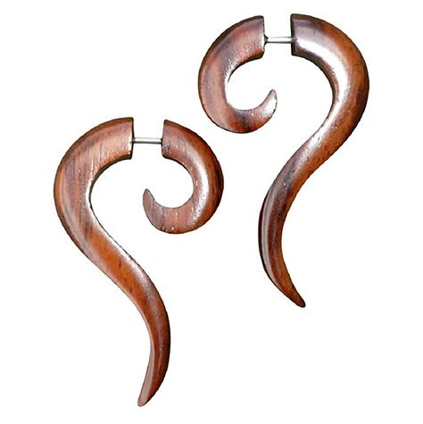 Tribal organic earrings fake gauges SONO WOOD Sold AS PAIR Wild Tribe w 25 Bohemian Jewelry Earrings, Wild Tribe, Burning Man Accessories, Fake Plugs Earrings, Tapers And Plugs, Nose Piercing Hoop, Organic Earrings, Fake Gauge Earrings, Wood Dangle Earrings