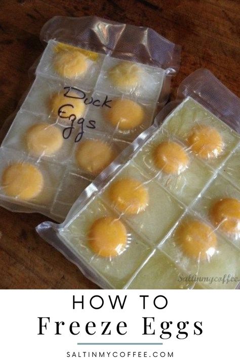 How To Freeze Eggs, Freeze Vegetables, Freezing Food Guide, Freeze Eggs, Freezer Ideas, Kitchen Knowledge, Storing Eggs, Freezing Vegetables, Homesteading Tips