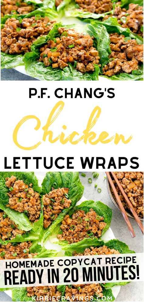 Pf Changs Chicken Lettuce Wraps, Chicken Lettuce Wraps Recipe, Lettuce Wrap Recipes, Chicken Lettuce Wraps, Health Dinner, Lost 100 Pounds, Health Dinner Recipes, Chicken Dishes Recipes, Lettuce Wraps