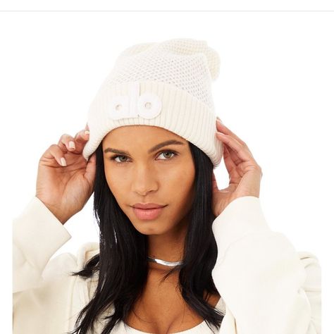 ALO cool skies beanie ivory Yoga Accessories, Alo Yoga, Cream Color, Winter Hats, Yoga, Cream, Hats, Closet, Color